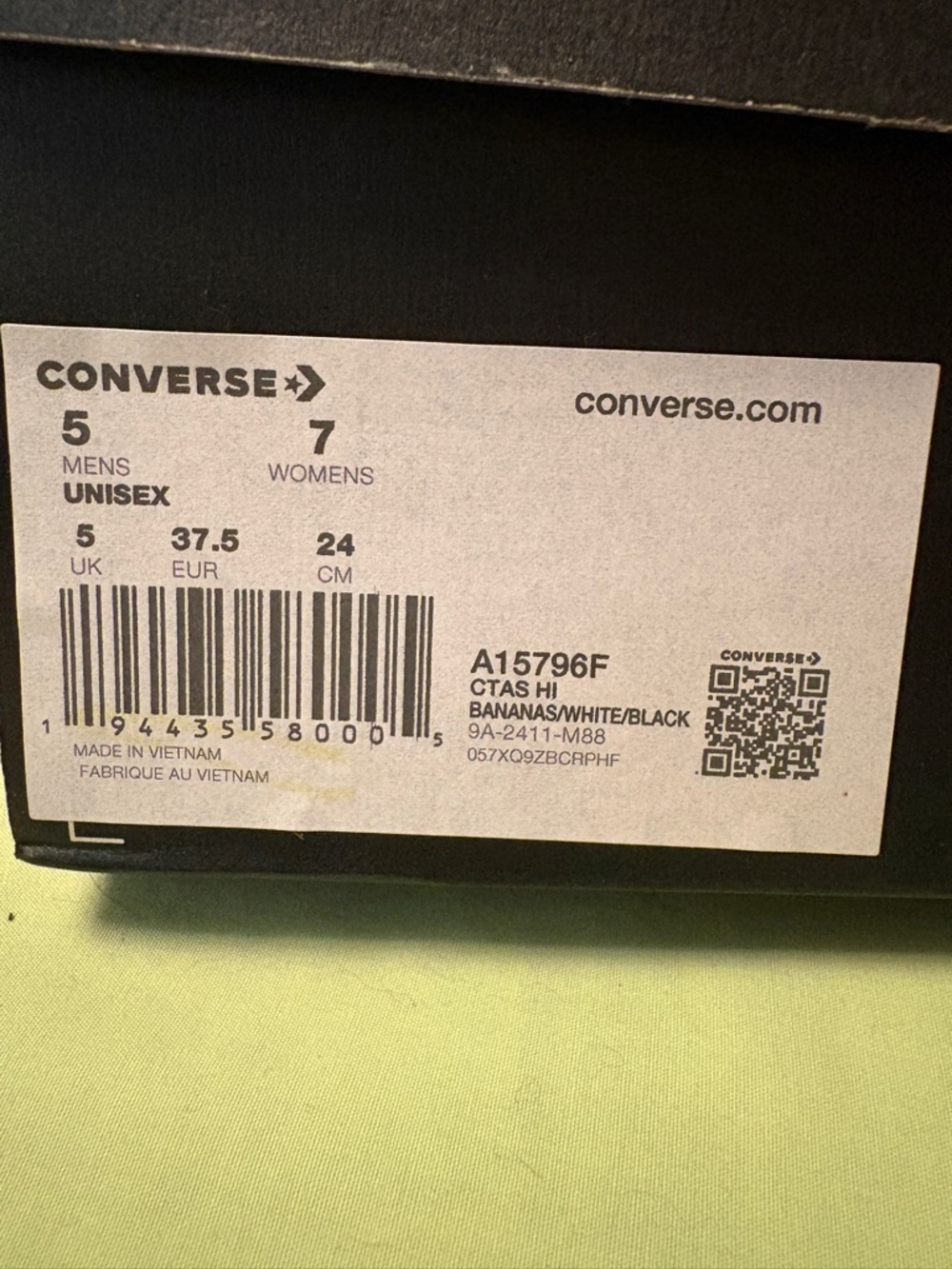 Converse unisex Yellow High Top Sneakers - Picture 4 of 4